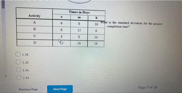 6 7 Examine the project network diagram and the