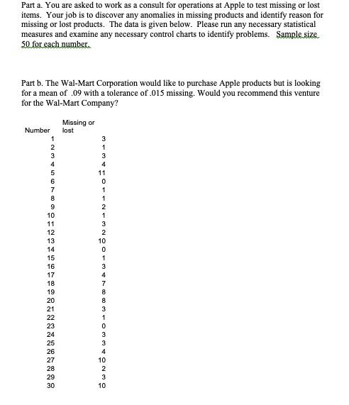 Please explain and solve in details. Thanks Part