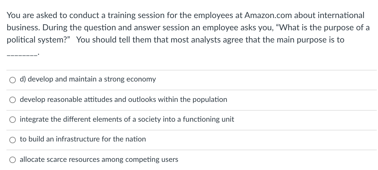 You are asked to conduct a training session for