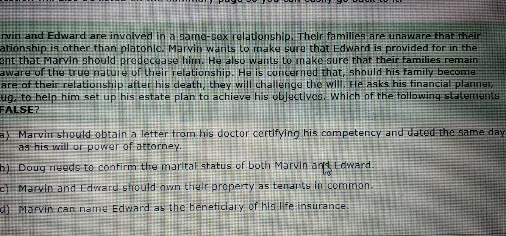 rvin and Edward are involved in a same-sex