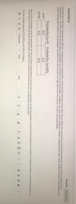 QUESTION 23 15 points Consider the traction
