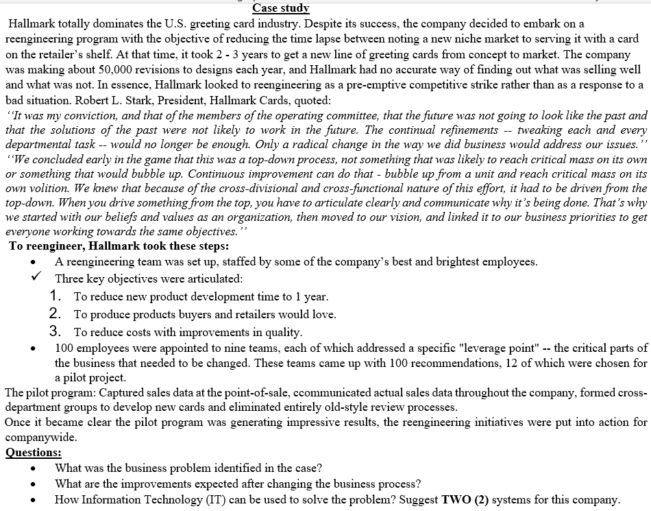 Case study Hallmark totally dominates the U.S.