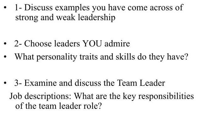 . 1- Discuss examples you have come across of