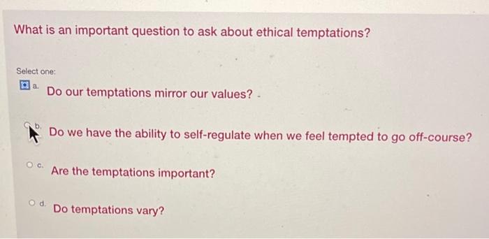 What is an important question to ask about