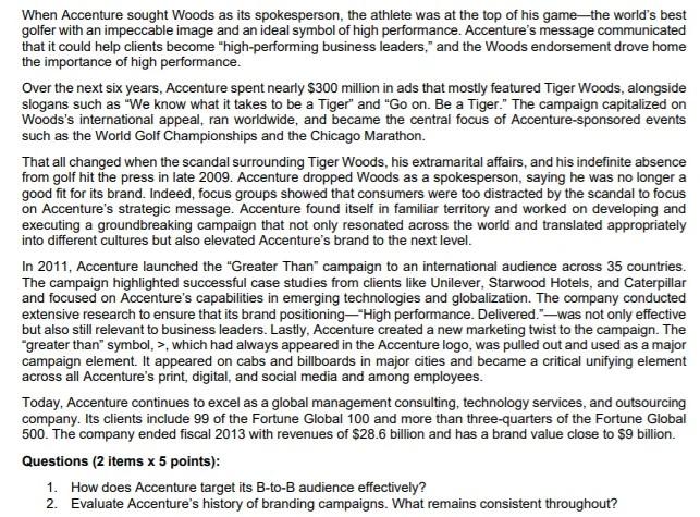 Accenture Accenture was launched as the