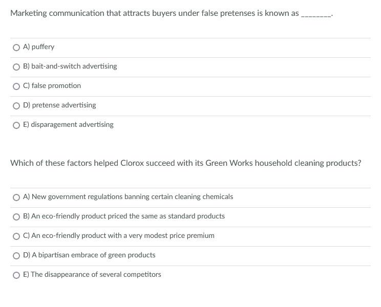 Marketing communication that attracts buyers