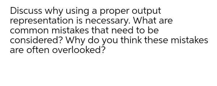 I need the answer as soon as possible Discuss why