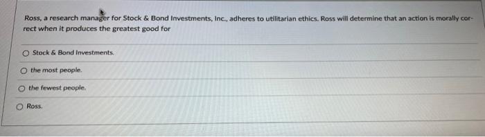 7 Ross, a research manager for Stock & Bond