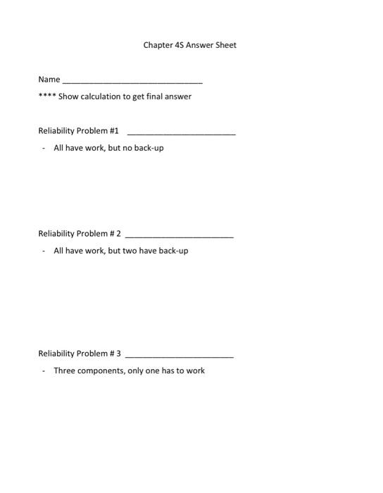 please solve and show work Attached are three