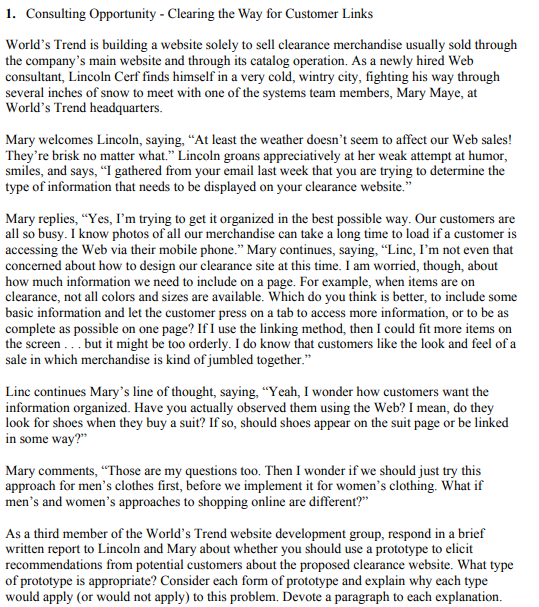 1. Consulting Opportunity - Clearing the Way for