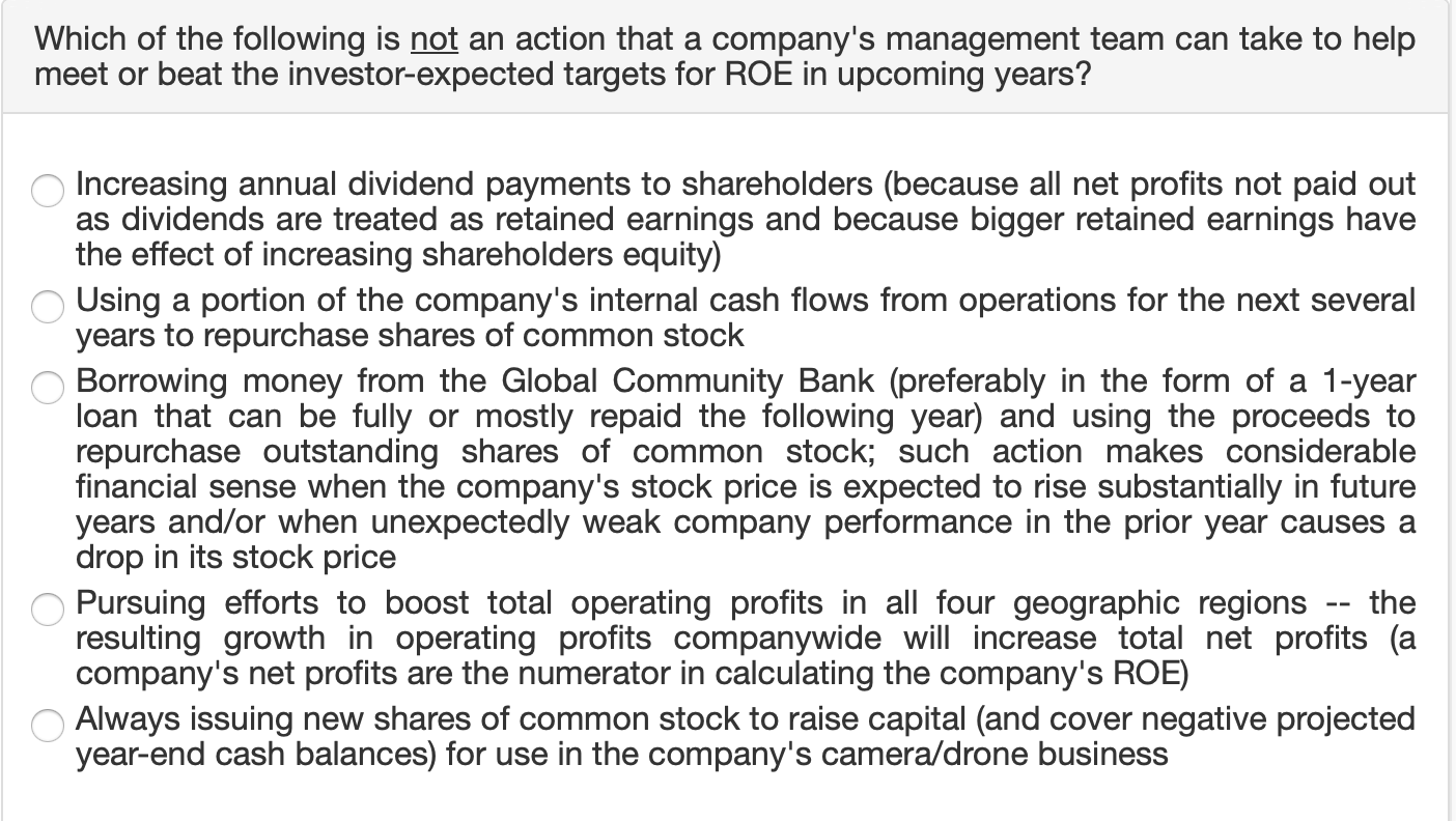 Which of the following is not an action that a