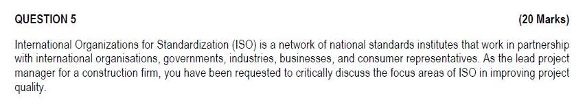 International Organizations for Standardization