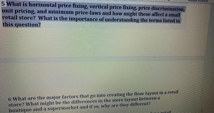 ADDC ALCODE 5 What is horizontal price fixing,