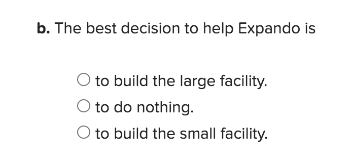 Expando, Inc., is considering the possibility of