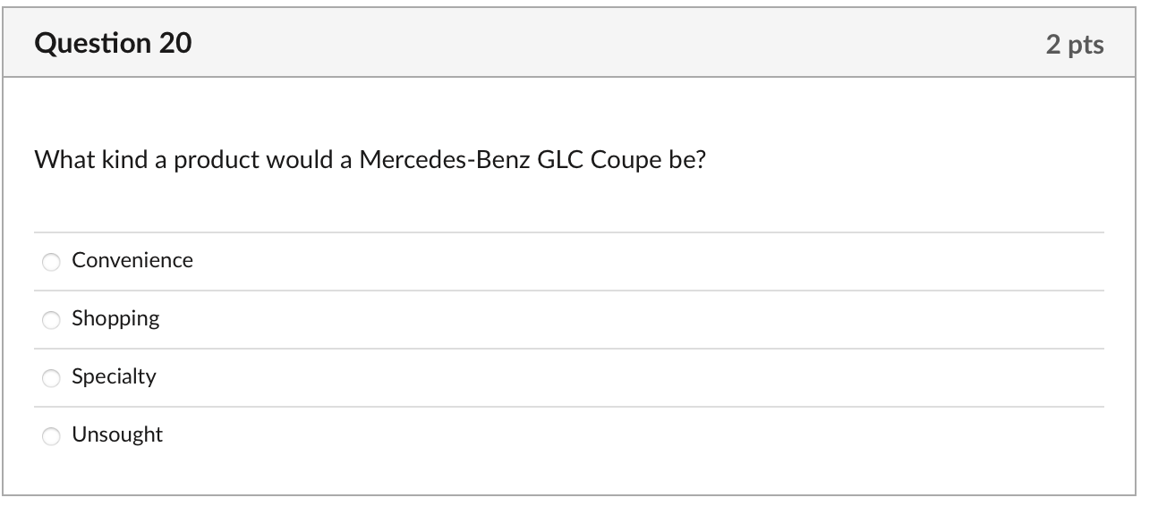 What kind a product would a Mercedes-Benz GLC