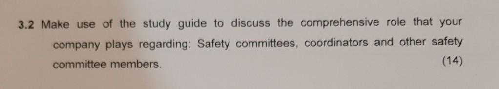 please answer QUESTION 3 3.1 Advise how the