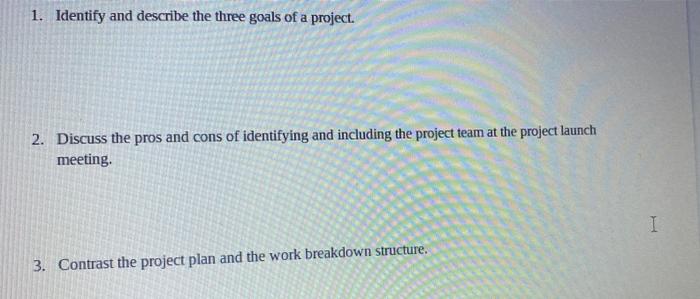 It's a project management. 1. Identify and