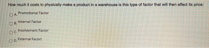 How much it costs to physically make a product in