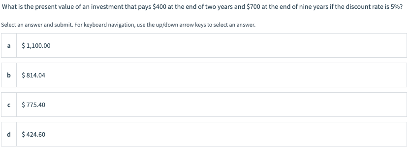 What is the present value of an investment that