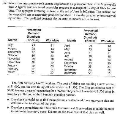 SOLVE IN EXCEL SOLVER 37. A local canning company