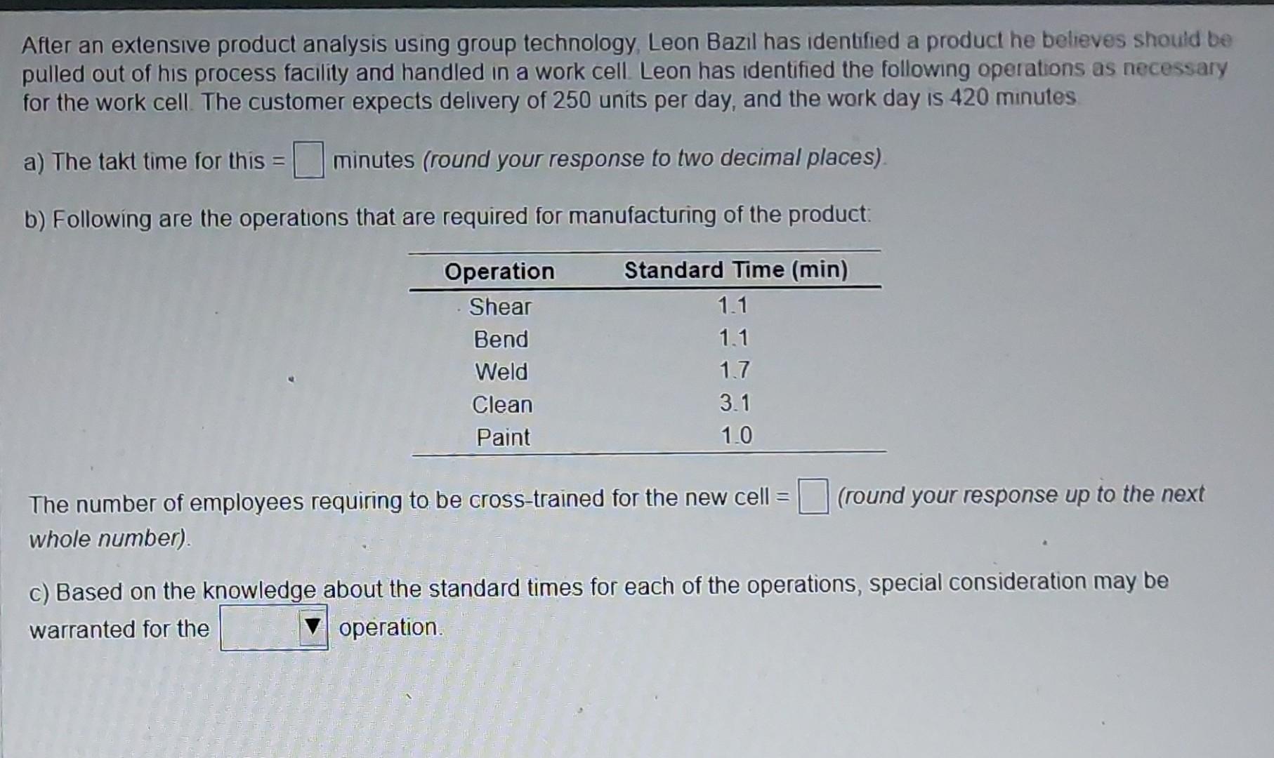 After an extensive product analysis using group