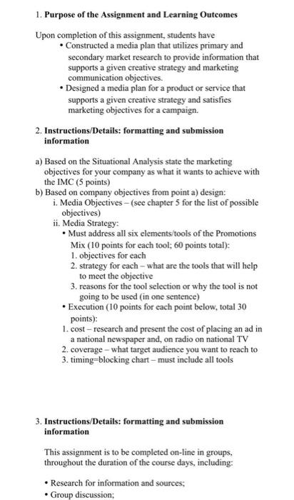 1. Purpose of the Assignment and Learning