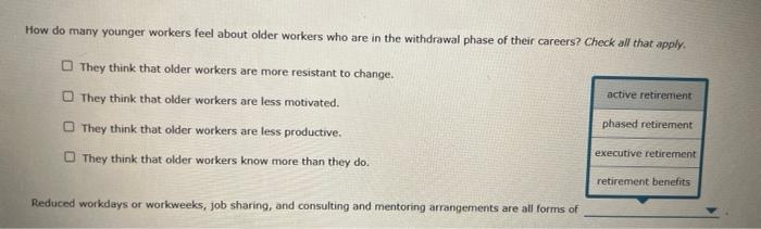 How do many younger workers feel about older