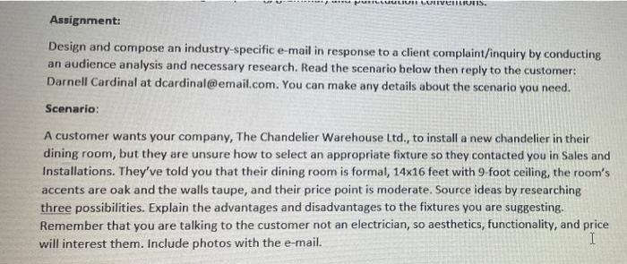 Overview: Develop correspondence that is audience