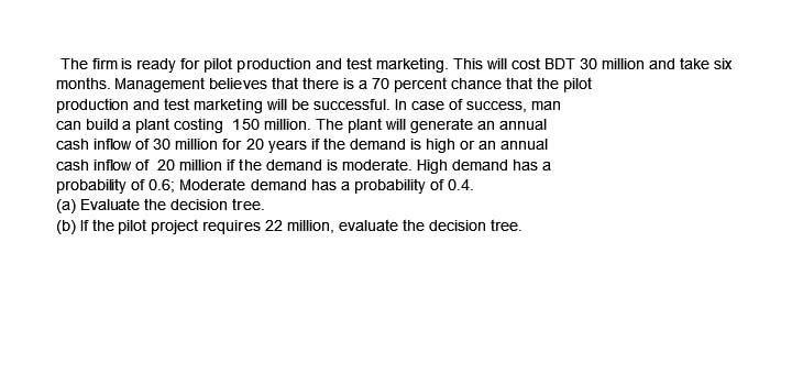 The firm is ready for pilot production and test