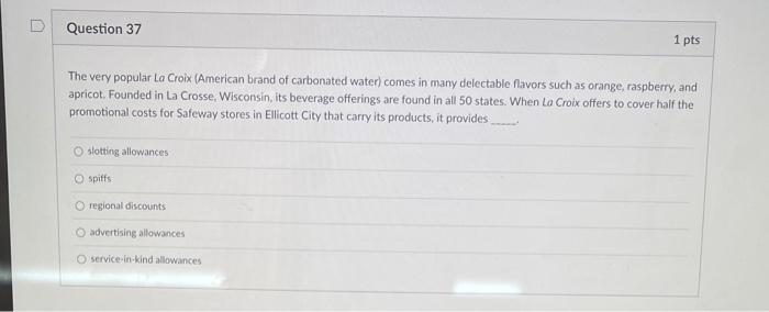 The very popular La Croix (American brand of