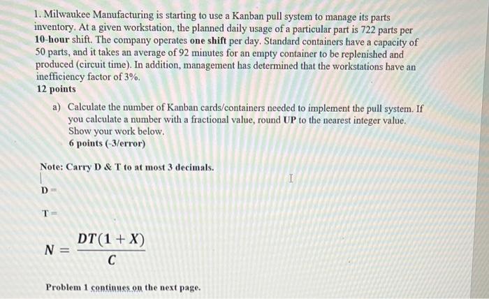 1. Milwaukee Manufacturing is starting to use a