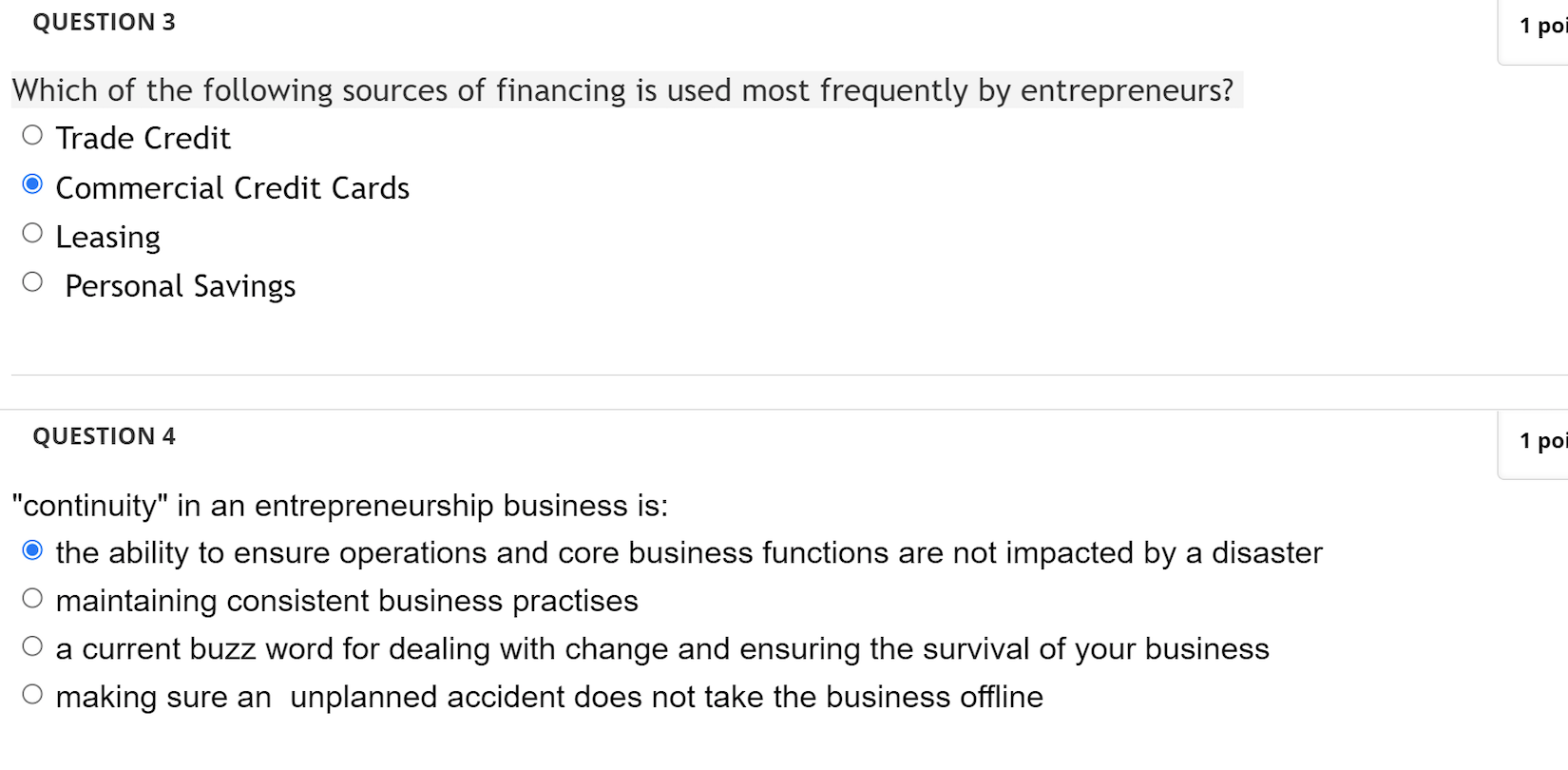 QUESTION 1 When setting prices for goods and