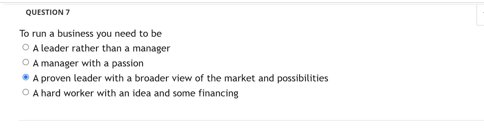 QUESTION 1 When setting prices for goods and