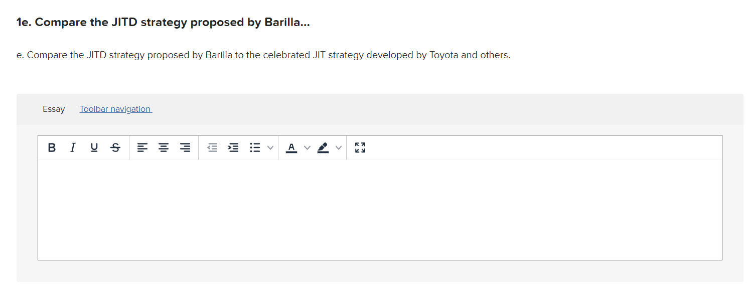 1e. Compare the JITD strategy proposed by