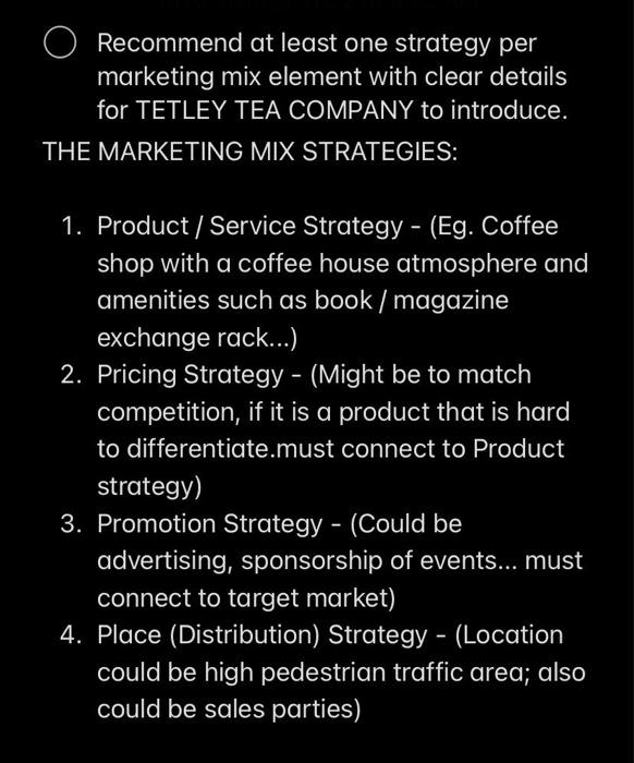 this is a marketing question. please explain you