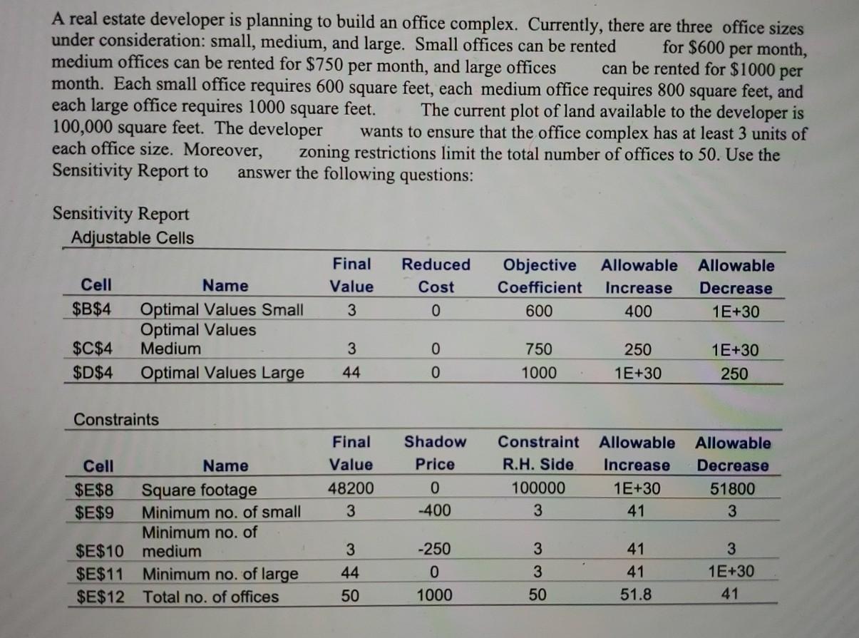 Thanks for your time A real estate developer is