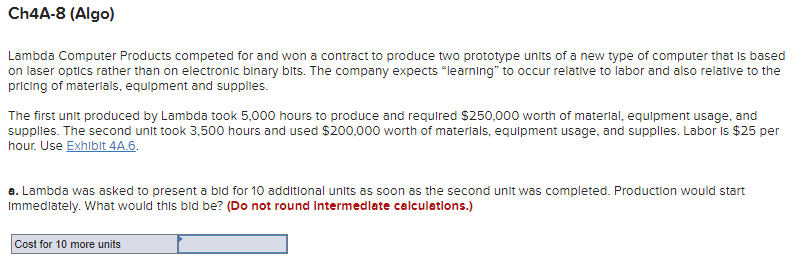 Ch4A-8 (Algo) Lambda Computer Products competed