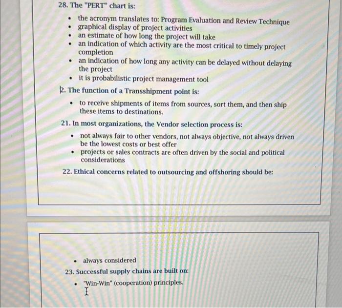 answer true or false for the following. answer