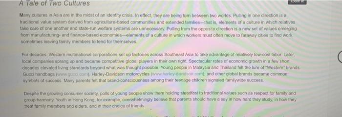 For Two Cultures + -- 300 Thinking Globally 1