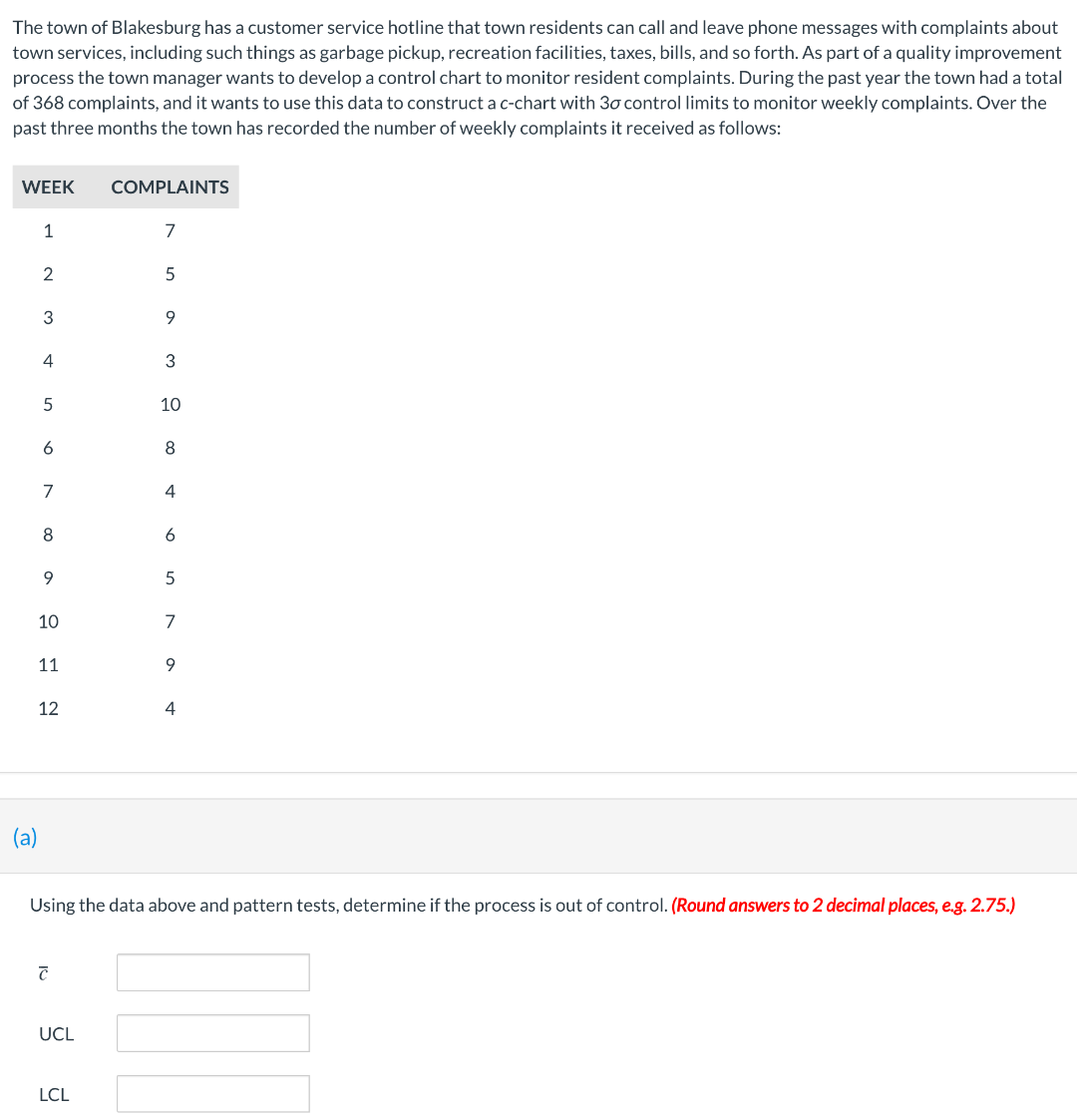 The town of Blakesburg has a customer service