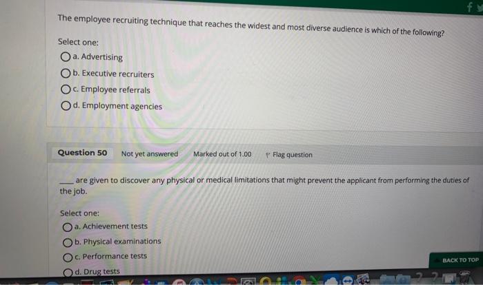 ATION Question 1 Not yet answered Marked out of
