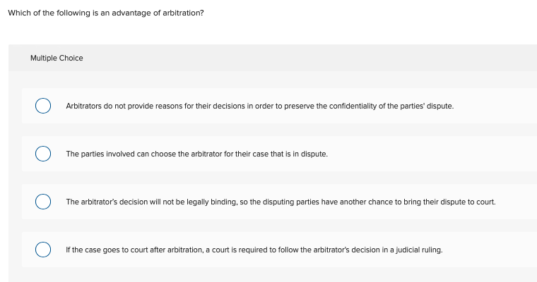 Which of the following is an advantage of