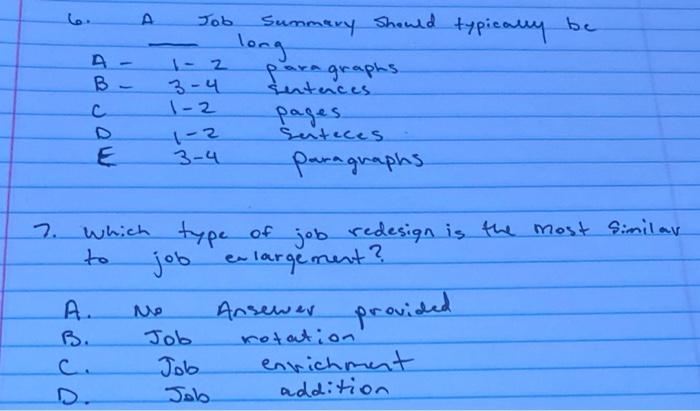 A Job A B 1-Z 3-4 1-2 Summary should typically be