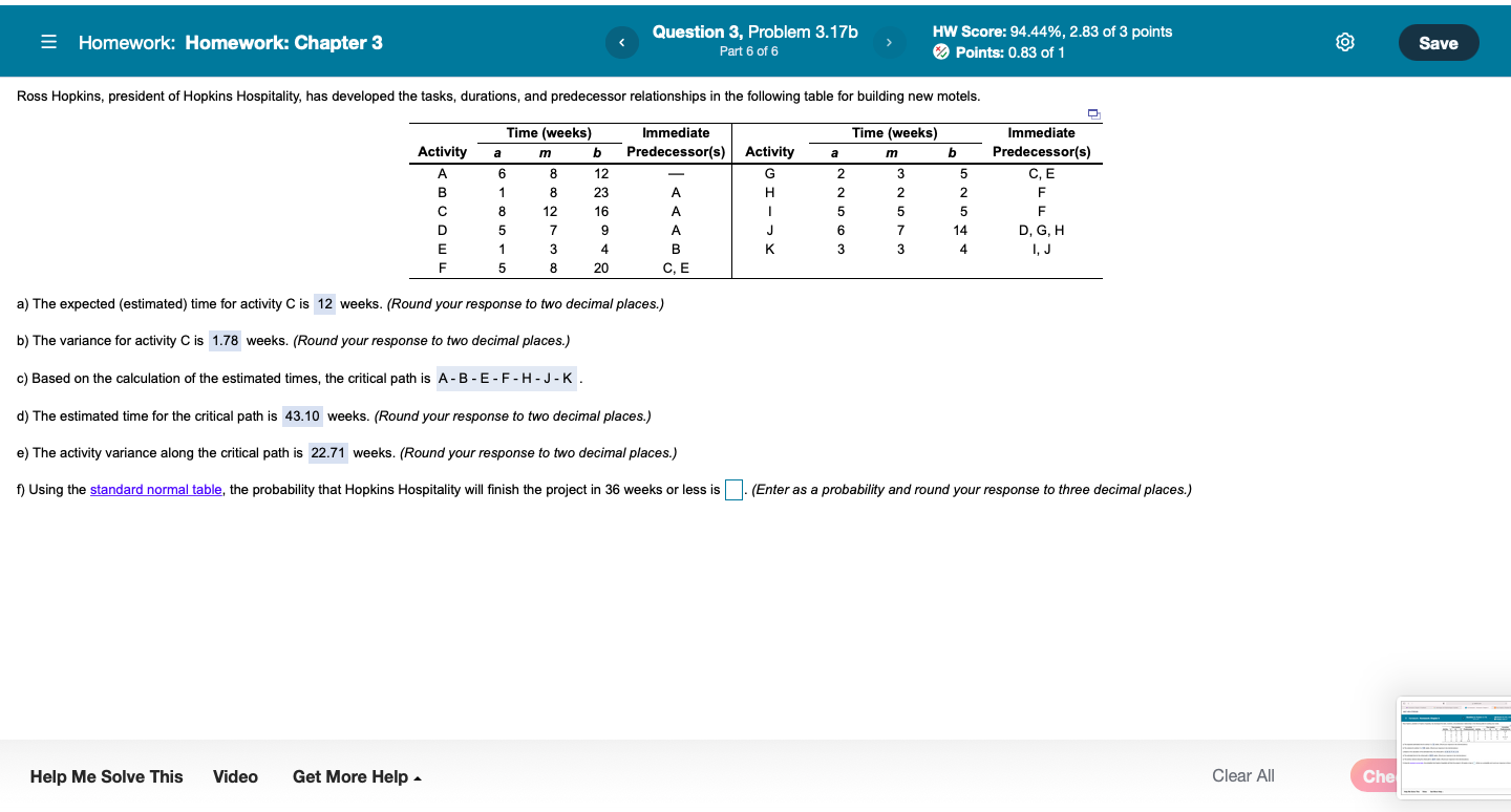 Homework: Homework: Chapter 3 Question 3, Problem