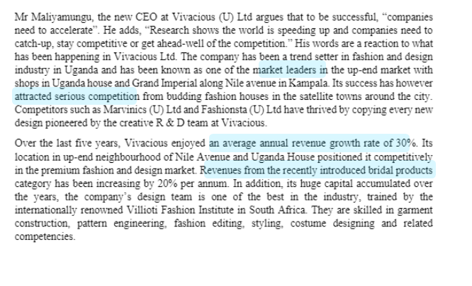 2.From the information provided in the case study