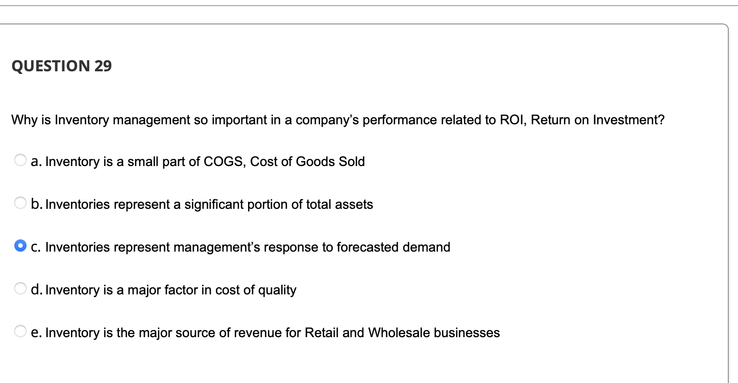Why is Inventory management so important in a