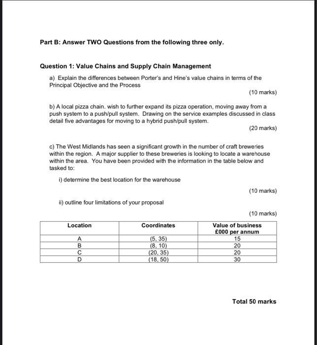 please answer all parts Part B: Answer TWO