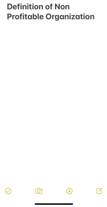 Definition of Non Profitable Organization Write a