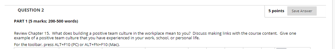 QUESTION 2 5 points Save Answer PART 1 (5 marks;