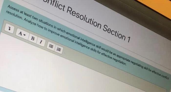 flict Resolution Section 1 Assess at least two